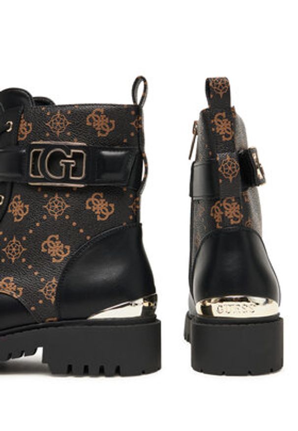 Guess Trapery FLTORA FAL10 Czarny. Kolor: czarny. Materiał: skóra