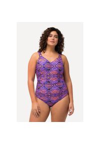 ULLA POPKEN - Damskie Kostium kąpielowy marszczenie miękkie miseczki ozdobne kółka. Kolekcja: plus size. Kolor: czarny. Materiał: poliamid, materiał, elastan #1