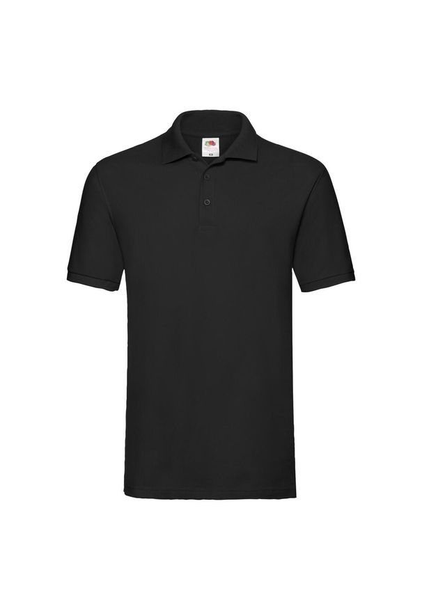 FRUIT OF THE LOOM - Męska Koszulka Polo Premium. Typ kołnierza: polo. Kolor: czarny