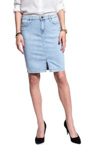 Lee - SPÓDNICA JEANSOWA LEE PENCIL SKIRT LIGHT COROVAL L38GMFOC. Materiał: jeans #10