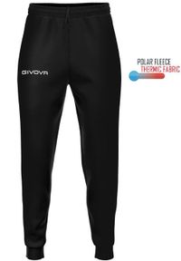 Spodnie piłkarskie dla dzieci Givova One czarne. Kolor: czarny. Materiał: dresówka. Styl: sportowy. Sport: piłka nożna
