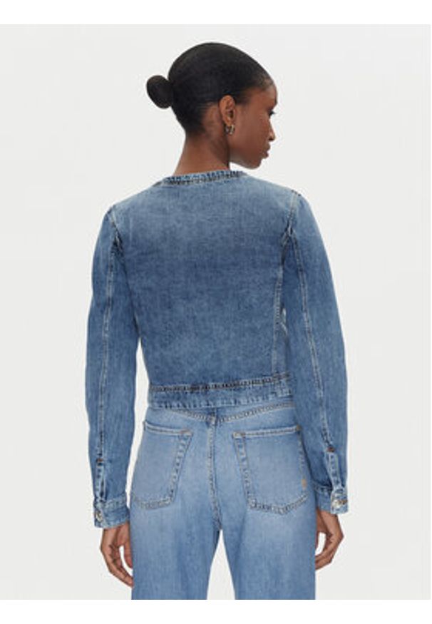 Pinko - PINKO Kurtka jeansowa 104980 A2DW Granatowy Regular Fit. Kolor: niebieski. Materiał: bawełna