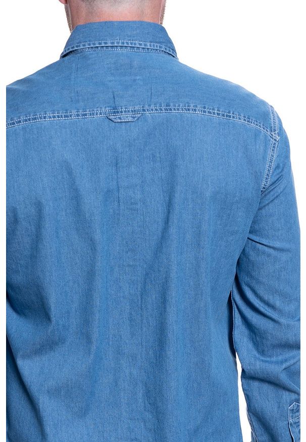 Mustang - MĘSKA KOSZULA JEANSOWA MUSTANG CASPER DNM HIPSTER 1010159 5000 300. Materiał: jeans