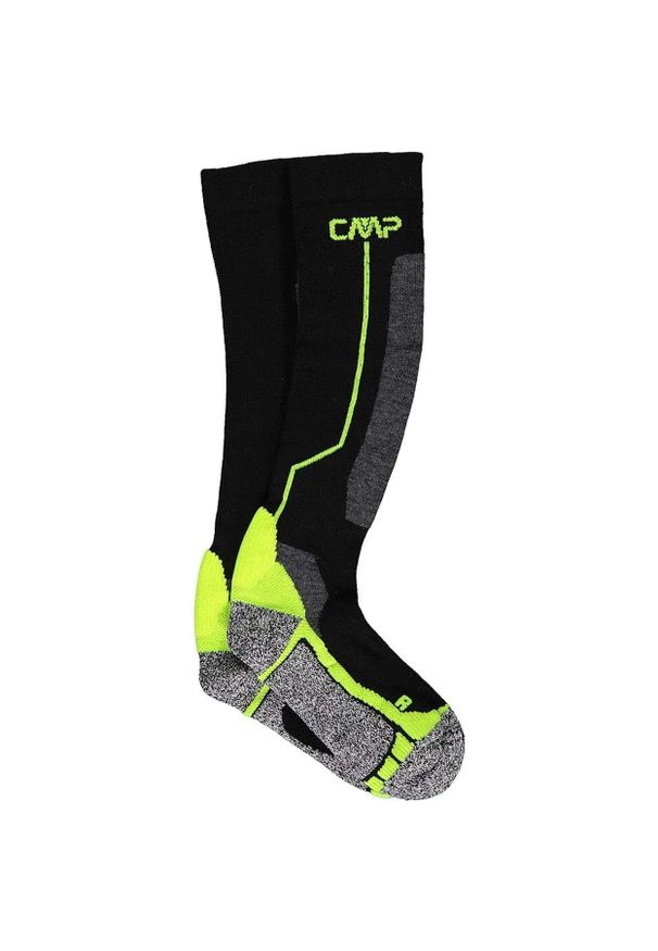 CAMPAGNOLO - Skarpety narciarskie dziecięce CMP wełniane oddychające komfortowe. Kolor: wielokolorowy. Materiał: wełna