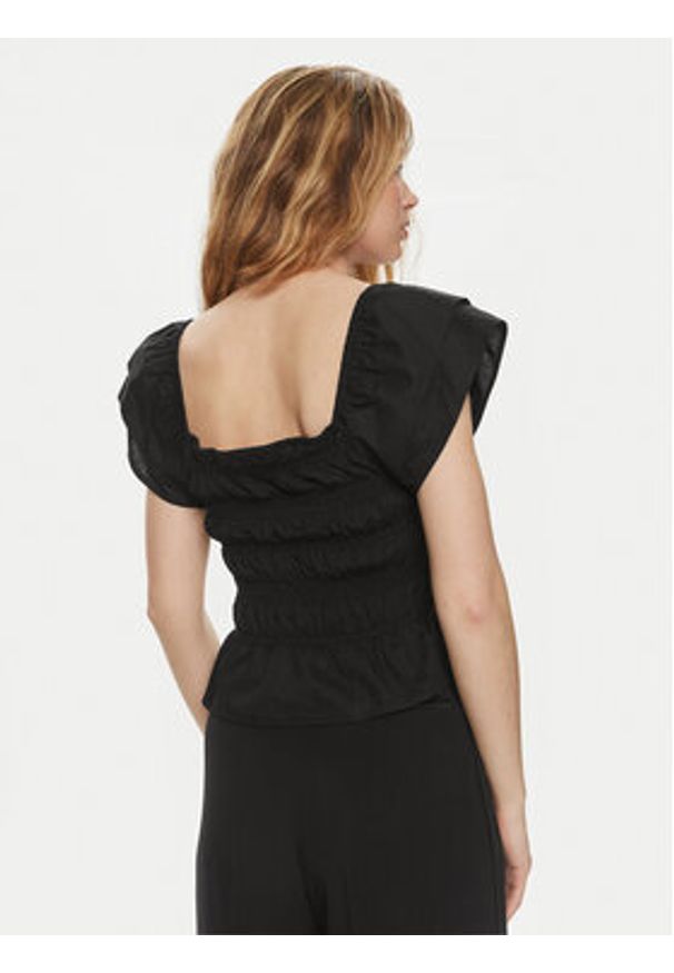 Brave Soul Bluzka LWT-624CERYS Czarny Straight Fit. Kolor: czarny. Materiał: bawełna