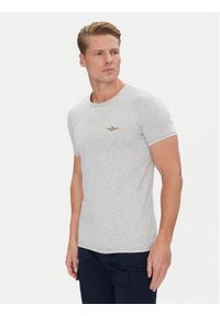Aeronautica Militare T-Shirt AM1UTI003 Szary Regular Fit. Kolor: szary. Materiał: bawełna