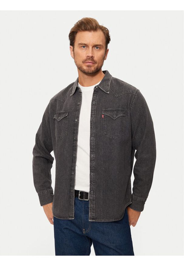 Levi's® Koszula jeansowa Barstow Western 85744-0038 Czarny Standard Fit. Kolor: czarny. Materiał: bawełna