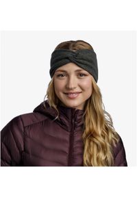 Buff - Opaska z wełną merino BUFF Merino FLeece Headband Solid. Kolor: czarny. Materiał: wełna