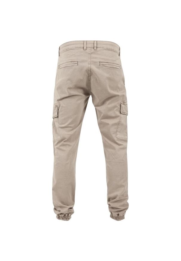 Urban Classics - Spodnie Męskie Twill Washed Cargo. Kolor: beżowy