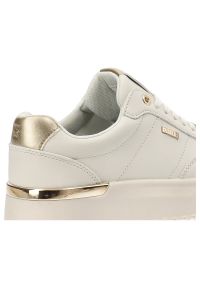 Big-Star - Beżowe Sneakersy Big Star Modne Obuwie Damskie. Okazja: na co dzień. Zapięcie: sznurówki. Kolor: beżowy. Materiał: materiał #3