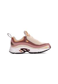 Buty do chodzenia damskie Reebok Daytona Dmx. Zapięcie: sznurówki. Kolor: brązowy. Materiał: materiał, syntetyk. Szerokość cholewki: normalna. Sport: turystyka piesza