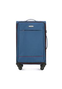 Wittchen - Średnia miękka walizka basic. Kolor: niebieski. Materiał: poliester. Styl: klasyczny #1