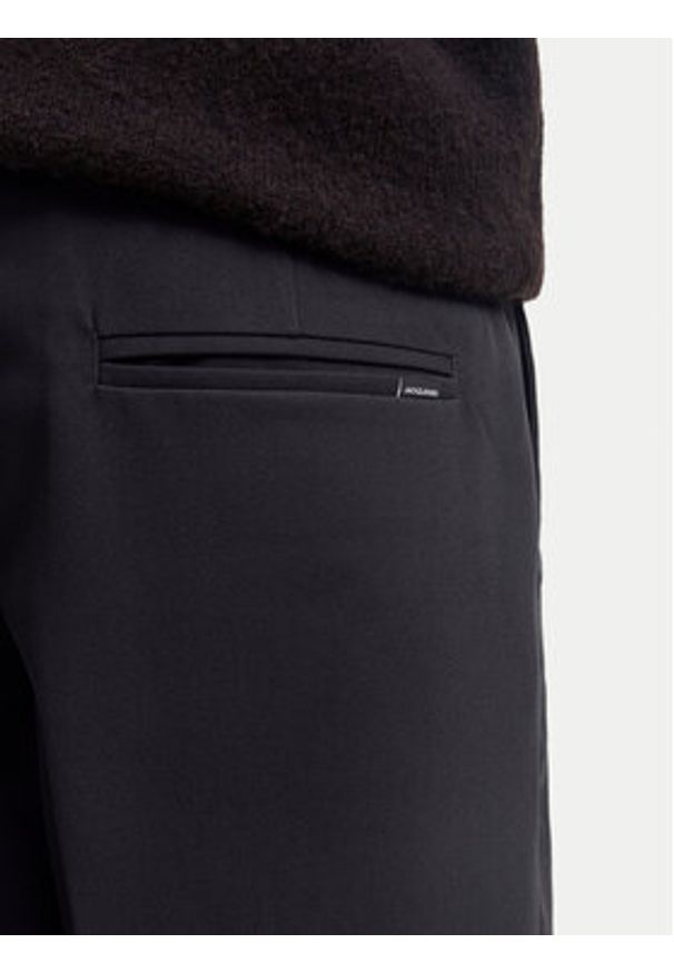 Jack & Jones Chinosy Bill 12293368 Czarny Wide Leg. Kolor: czarny. Materiał: syntetyk
