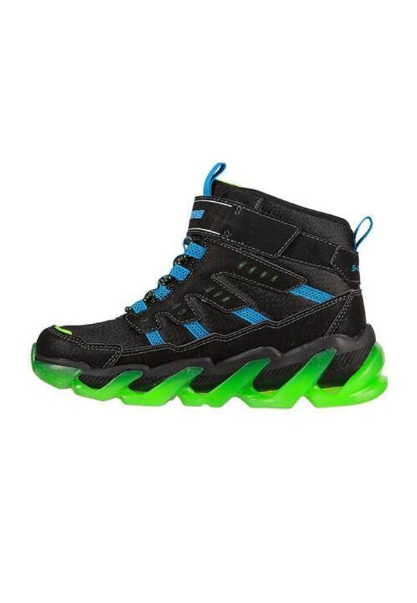 skechers - Buty do chodzenia dla dzieci Skechers Mega Surge Flash Breeze. Zapięcie: sznurówki. Kolor: czarny, wielokolorowy. Materiał: materiał. Szerokość cholewki: normalna. Model: Skechers Sport. Sport: turystyka piesza