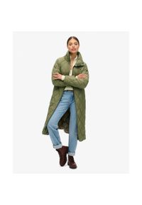 Długi Płaszcz Superdry. Kolor: zielony. Materiał: materiał. Długość rękawa: długi rękaw. Długość: długie. Styl: elegancki #1