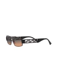 VERSACE - Versace okulary przeciwsłoneczne męskie kolor czarny. Kształt: prostokątne. Kolor: czarny #8