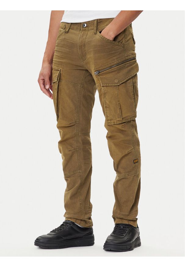 G-Star RAW - G-Star Raw Spodnie materiałowe Rovic Zip 3D D02190-E172 Zielony Tapered Fit. Kolor: zielony. Materiał: bawełna