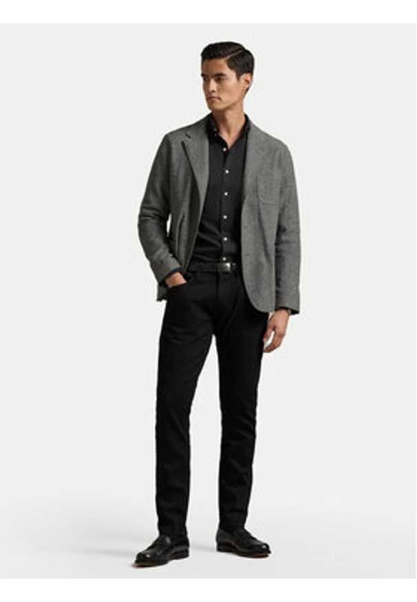 Polo Ralph Lauren Koszula 710767828001 Czarny Slim Fit. Typ kołnierza: polo. Kolor: czarny. Materiał: bawełna