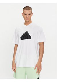 Adidas - adidas T-Shirt IN1623 Biały Loose Fit. Kolor: biały. Materiał: bawełna