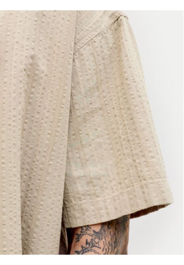 Jack & Jones Komplet koszula i szorty materiałowe Tyson 12297649 Beżowy Relaxed Fit. Kolor: beżowy. Materiał: bawełna