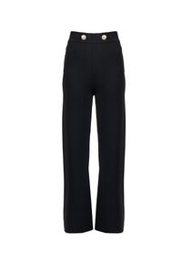 Silvian Heach Spodnie "Flare High Waist" | PGP22345PA | Kobieta | Czarny. Stan: podwyższony. Kolor: czarny. Materiał: nylon, wiskoza. Wzór: aplikacja #3
