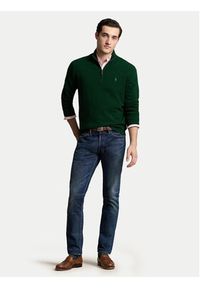 Polo Ralph Lauren Sweter 710876756014 Zielony Regular Fit. Typ kołnierza: polo. Kolor: zielony. Materiał: wełna