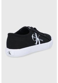 Calvin Klein Jeans Tenisówki damskie kolor czarny. Nosek buta: okrągły. Zapięcie: sznurówki. Kolor: czarny. Materiał: guma #2