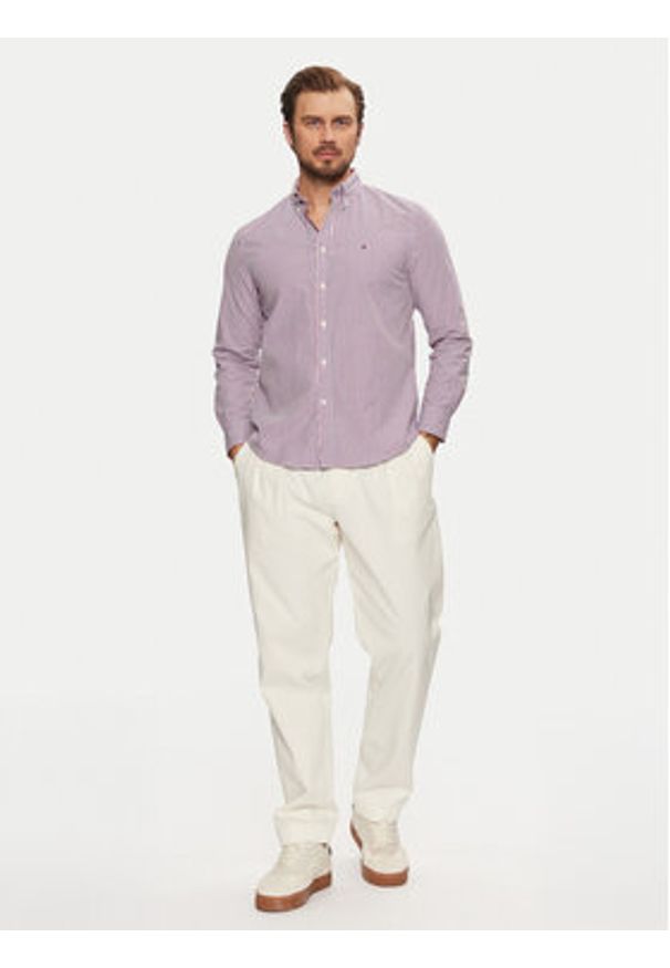 TOMMY HILFIGER - Tommy Hilfiger Koszula Classic MW0MW37549 Czerwony Regular Fit. Kolor: czerwony. Materiał: bawełna