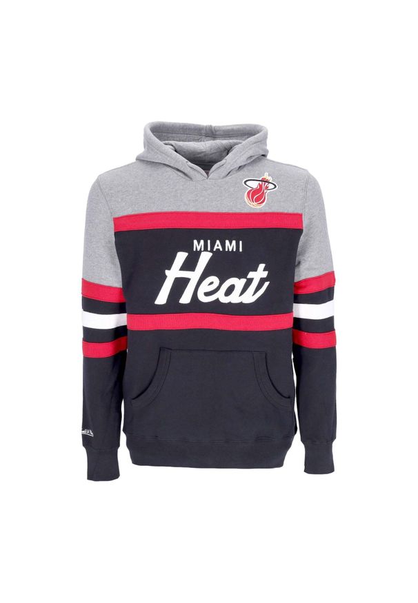 Mitchell & Ness - Bluza z kapturem Miami Heat NBA Head Coach. Typ kołnierza: kaptur. Kolor: czarny. Sport: koszykówka