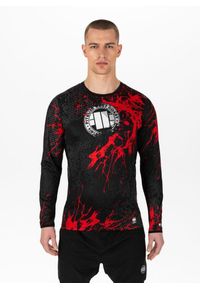 PITBULL - Longsleeve męski Pitbull Mesh Performance Pro plus Blood Dog II. Kolor: czarny. Materiał: mesh. Długość rękawa: długi rękaw