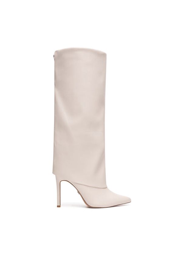 Nine West Kozaki SJ3645-2 Écru. Materiał: materiał