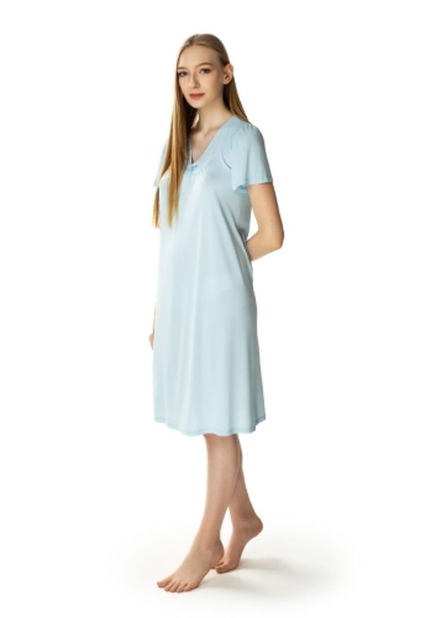 MEWA Lingerie - Piękna damska koszula nocna Consuela. Materiał: wiskoza, skóra, materiał, jedwab, poliamid. Długość: krótkie
