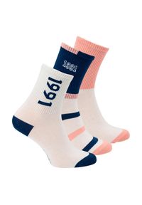 Iguana - Skarpetki Męskie Ignini 3pak. Kolor: różowy, niebieski, wielokolorowy, biały. Sport: turystyka piesza #1