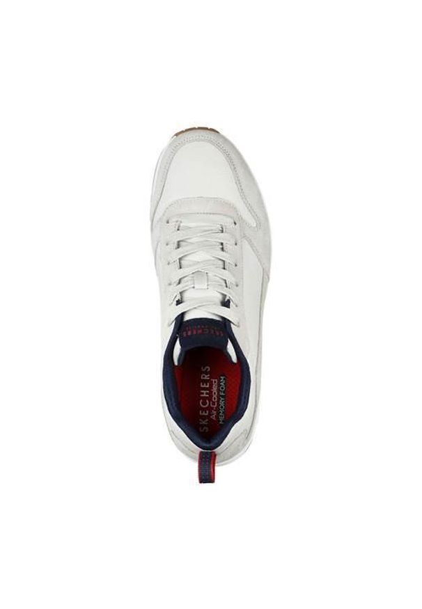 skechers - Buty do chodzenia męskie Skechers Unostacre. Zapięcie: sznurówki. Kolor: biały. Materiał: materiał. Szerokość cholewki: normalna. Sport: turystyka piesza