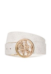 Guess Pasek Damski BW9166 P4235 Biały. Kolor: biały. Materiał: skóra