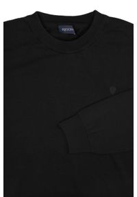Klasyczny Sweter Męski - Rigon - Bawełna - Czarny. Kolor: czarny. Materiał: bawełna. Wzór: nadruk. Styl: klasyczny #3