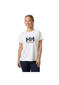 T-shirt Helly Hansen Biały Logo 2.0 Damski. Kolor: biały. Materiał: bawełna. Sport: turystyka piesza #1