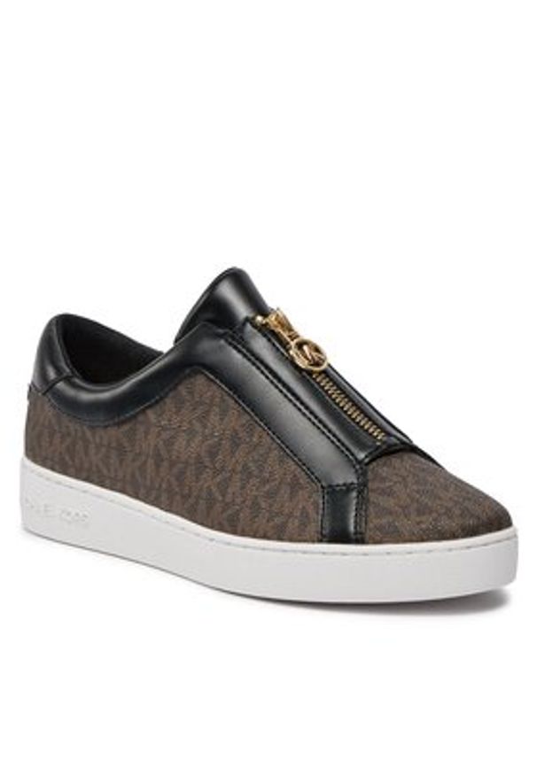 MICHAEL Michael Kors Sneakersy Keaton Zip Slip On 43R4KTFP2B Brązowy. Zapięcie: bez zapięcia. Kolor: brązowy. Materiał: skóra