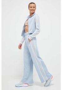 Adidas - adidas dres damski kolor niebieski. Kolor: niebieski. Materiał: dresówka #1