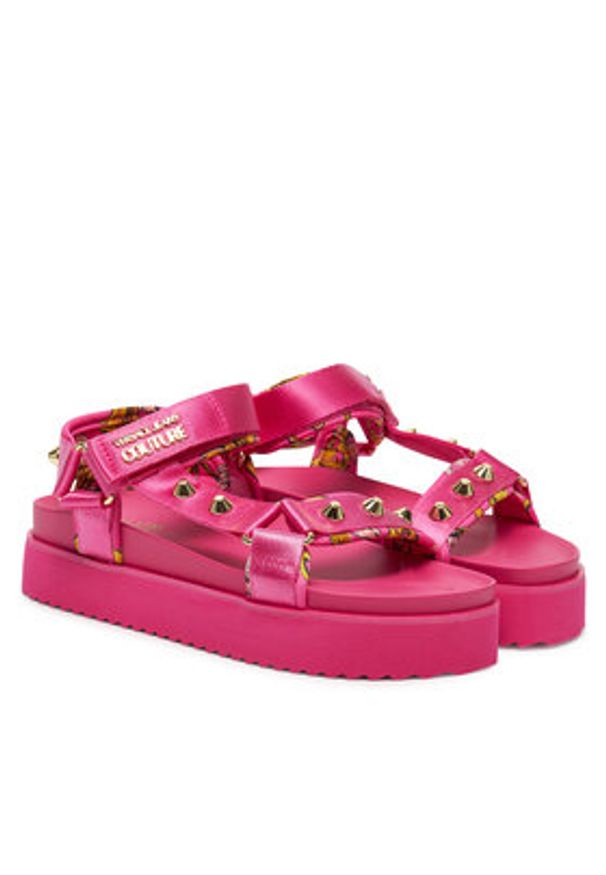 Versace Jeans Couture Sandały 78VA3SM2 Różowy. Kolor: różowy. Materiał: materiał
