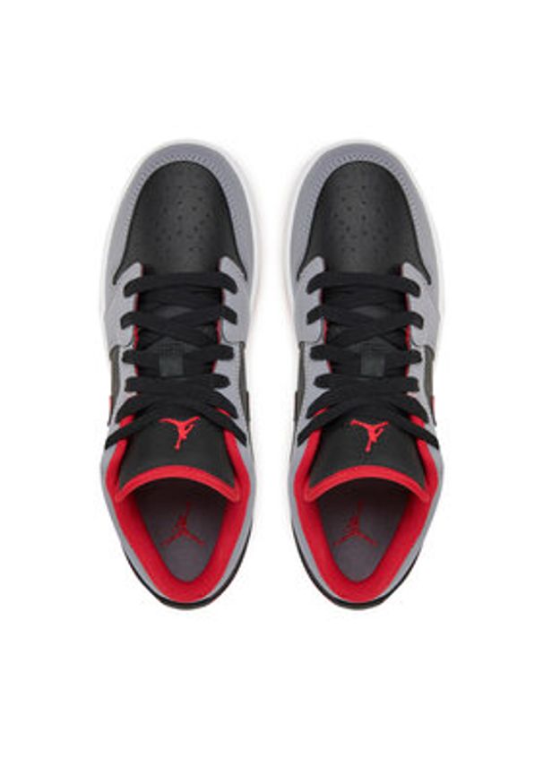 Nike Sneakersy Air Jordan 1 Low (GS) 553560 060 Czarny. Kolor: czarny. Materiał: skóra. Model: Nike Air Jordan