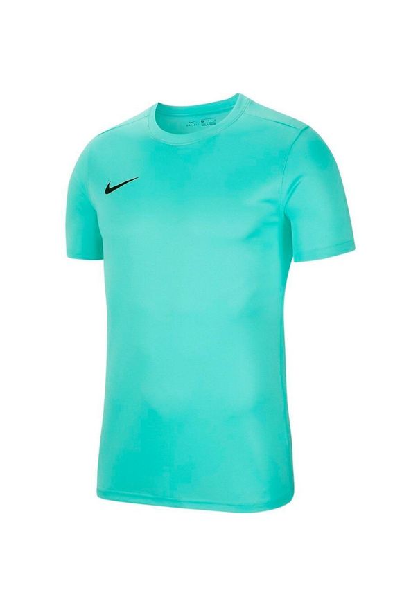 Koszulka do piłki nożnej dla dzieci Nike Dry Park VII JSY SS z krótkim rękawem. Kolor: niebieski, wielokolorowy, turkusowy. Długość rękawa: krótki rękaw. Długość: krótkie