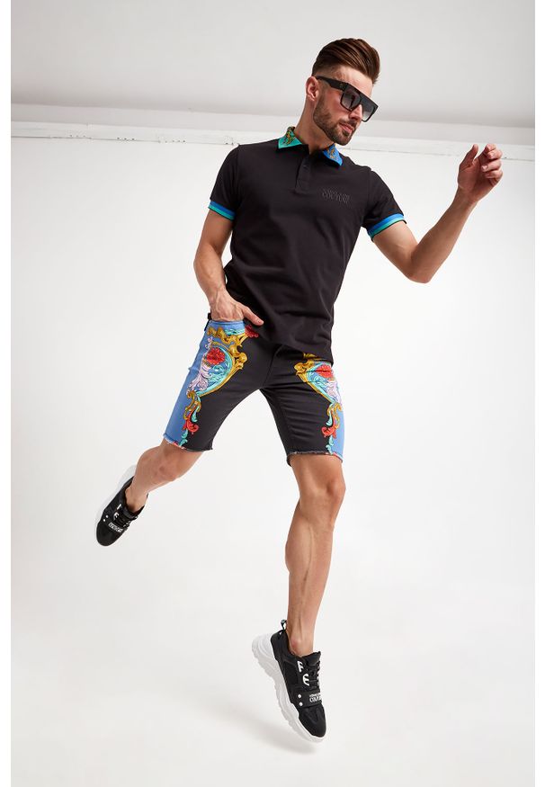 Versace Jeans Couture - Polo VERSACE JEANS COUTURE. Typ kołnierza: polo. Wzór: aplikacja