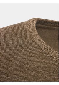 Lindbergh Sweter 30-80043 Brązowy Slim Fit. Kolor: brązowy. Materiał: wiskoza #2