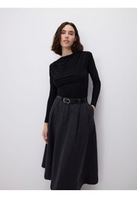 Reserved - Spódnica z wełną - ciemnoszary. Kolor: szary. Materiał: wełna #1