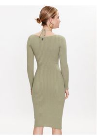 Guess Sukienka dzianinowa W3RK35 Z30L1 Zielony Slim Fit. Kolor: zielony. Materiał: lyocell
