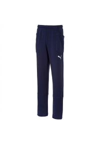 Spodnie dla chłopca Puma Liga Casuals Pants granatowe 655635 06. Kolor: fioletowy, niebieski, wielokolorowy, biały. Sport: piłka nożna