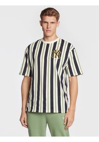 New Era T-Shirt New York Yankees Heritage Stripe 60284645 Kolorowy Oversize. Materiał: bawełna. Wzór: kolorowy #1