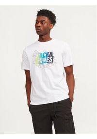 Jack & Jones - Jack&Jones T-Shirt Map 12257908 Biały Regular Fit. Kolor: biały. Materiał: bawełna #1