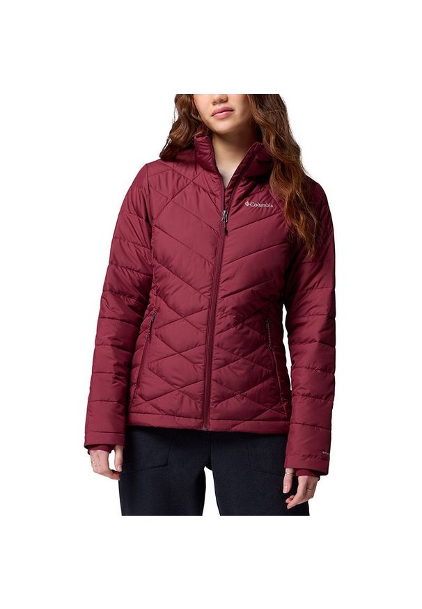 columbia - Kurtka damska Columbia Heavenly 1788661625 - bordowa. Kolor: czerwony. Materiał: poliester, syntetyk, materiał. Technologia: Omni-Heat (Columbia)